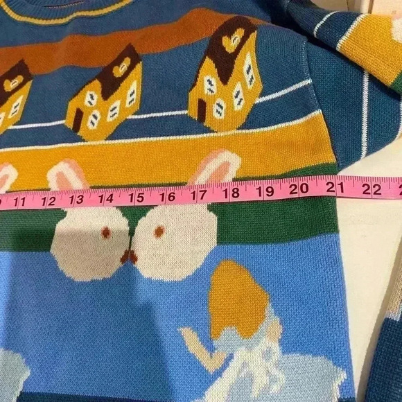 Alice in Wonderland Knitted Sweater,‎ one size - Picture 12 of 15